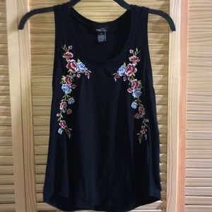 Navy Blue Floral Tank